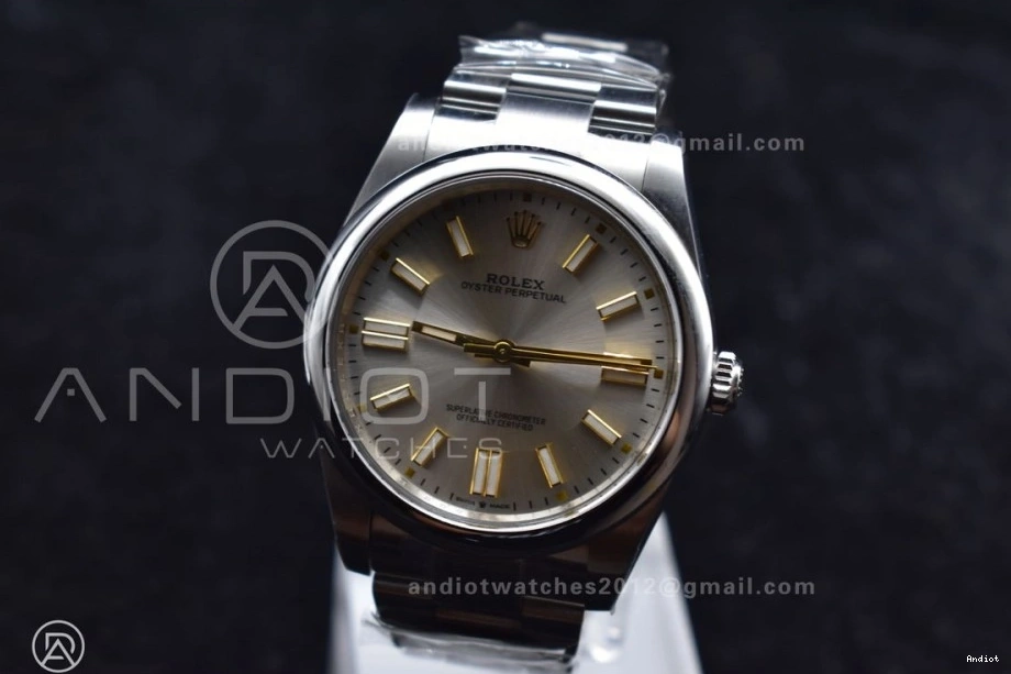 1:1 Dial Best 904L Perpetual 124300 41mm Steel Silver VR Clean Edition 935 Oyster SunProtective 0712